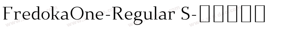 FredokaOne-Regular S字体转换